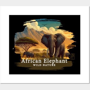 African Elephant - WILD NATURE - ELEPHANT -1 Posters and Art